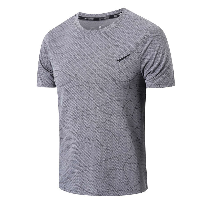Брендовые футболки оптом, быстросохнущие эластичные спортивные мужские летние свободные быстросохнущие топы для бега и фитнеса, повседневные топы