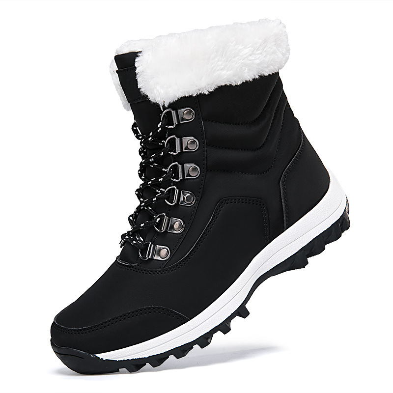 Botas de algodón de invierno para mujeres al aire libre más vello grueso calentamiento botas de nieve de comercio exterior zapatos de mujer de tamaño grande image 22