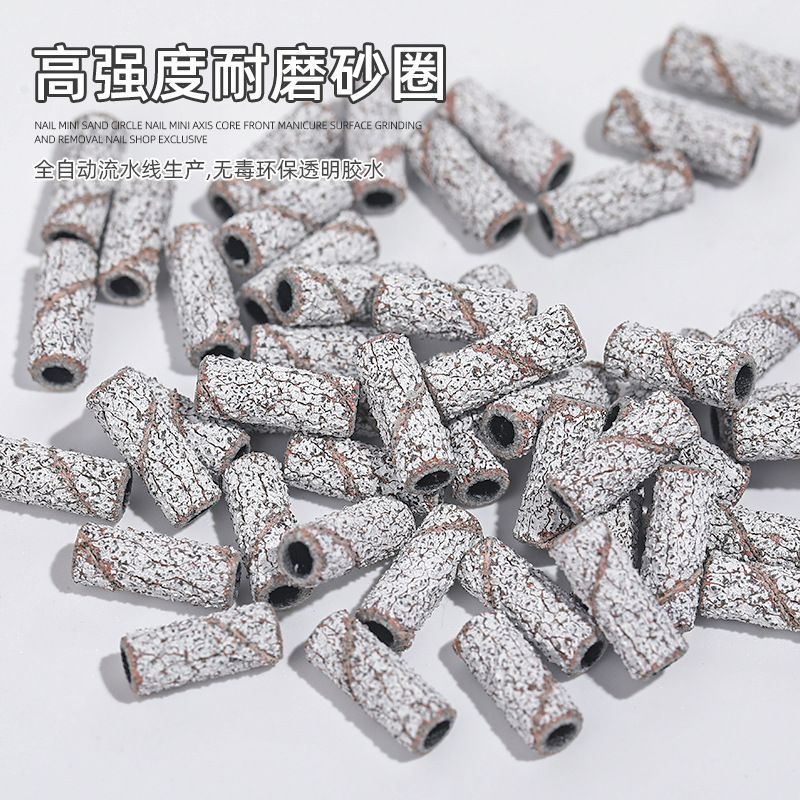 Anillo de lijado para pulir uñas, herramienta especial para quitar el esmalte de uñas, mini cabezal de pulido de acero inoxidable para grabado y construcción, herramienta resistente al desgaste.