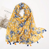 spring and autumn new pattern scarf Ethnic style Scarf printing Thin section have more cash than can be accounted for Cotton and hemp scarf Seaside Sunscreen Shawl wholesale
