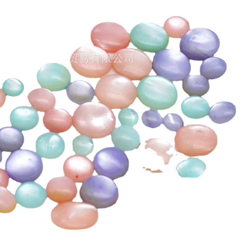 天然白蝶貝円形戒面合台シール手作りdiyネイルリングイヤリングアクセサリー部品