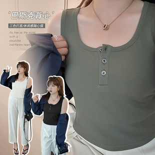 W993 summer New plus fat mm design vest simple workwear with Western style small sling slimming base