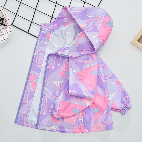 Girls' Coat Spring and Autumn 2024 New Fashionable Children's Spring Wear Little Girl's Down Jacket Loose Hooded Top Trendy 