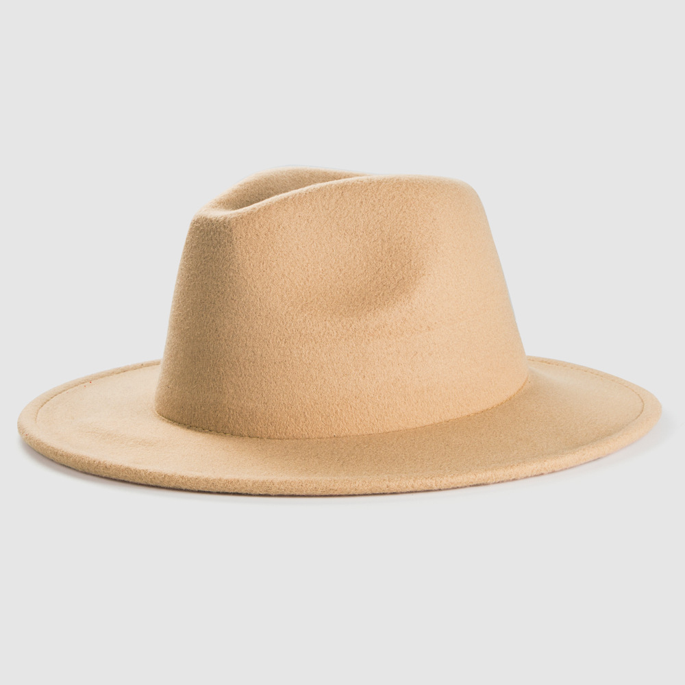 3780g Weight Fedora Hat Hats Type Outdoor Occasion Woolen Material Solid Color Pattern Autumn&Winter Season Unisex Gender Basic Style Army Green, Royal Blue, Navy Blue, Grey, Red, Wine Red, Camel, Black Color Big Eaves Rim Exclusive For Cross-border British Retro Woolen Hat Men 's And Women 's Hats Light Board Felt Cap Simple Big Brim Fedora Hat Tide 6