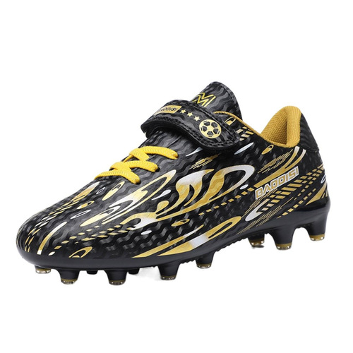 Boys' and girls' children's magic tape football shoes with studs, long spikes for elementary school students, competition training sports shoes