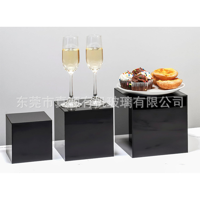 空心亚克力方块首饰珠宝展台摄影道具展示架化妆品香水底座