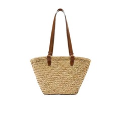 シンプルなシングル肩の草編みバッグの新商品は大容量の草を包んでリゾート風のビーチバッグの天然の草の女性バッグを編みます。