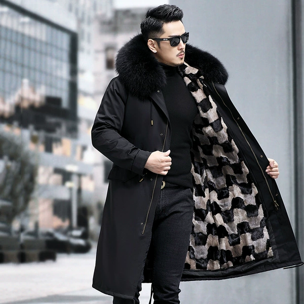 Cross -knee black shell chessboard checkered mink hair