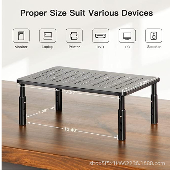 Cross-Border Monitor Computer Stand Liftable Laptop Desktop Base Storage Rack Pad Heightening Rack