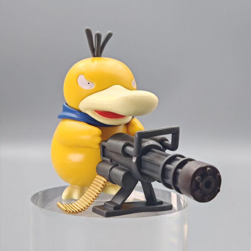 Trendy Toy Small Gatling Duck Cute Duck Anime Car Case Model Figurine Decoration