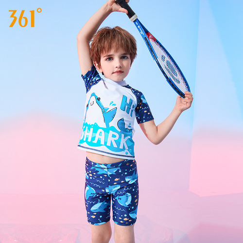 361 children's swimsuit boys and girls baby split swimsuit children's medium and large children's one-piece long and short-sleeved beach swimsuit