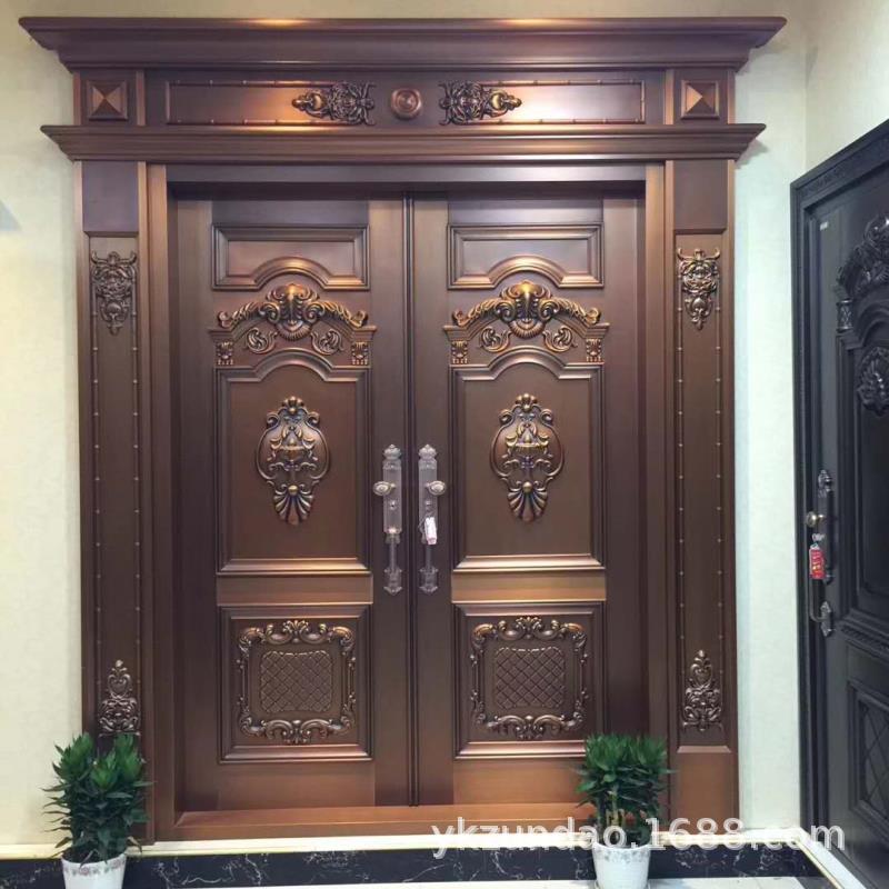 别墅双开铜门