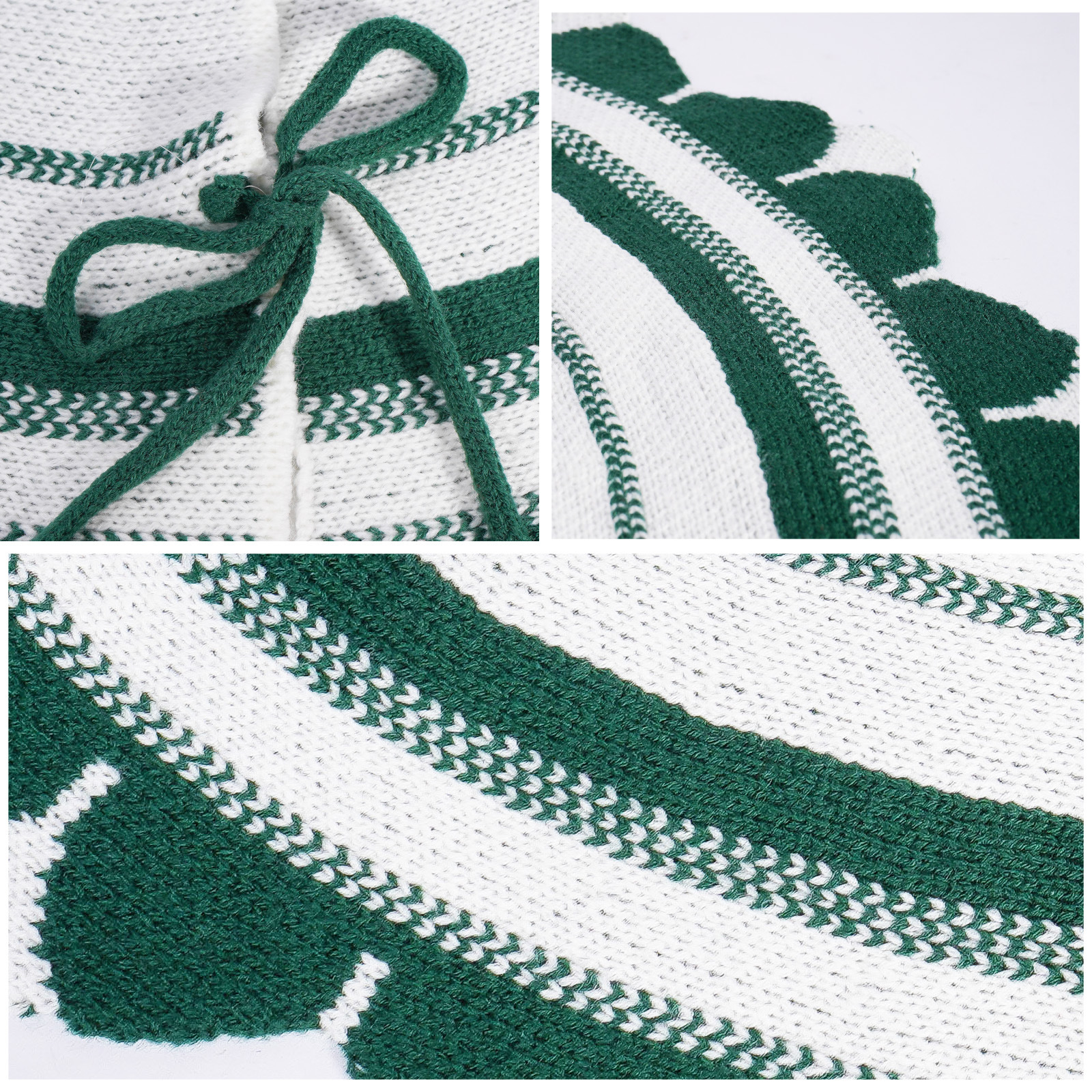 Navidad transfronteriza bandera de árbol falda 28 pulgadas delantal verde árbol de Navidad creativo accesorios de árbol de decoración de vacaciones