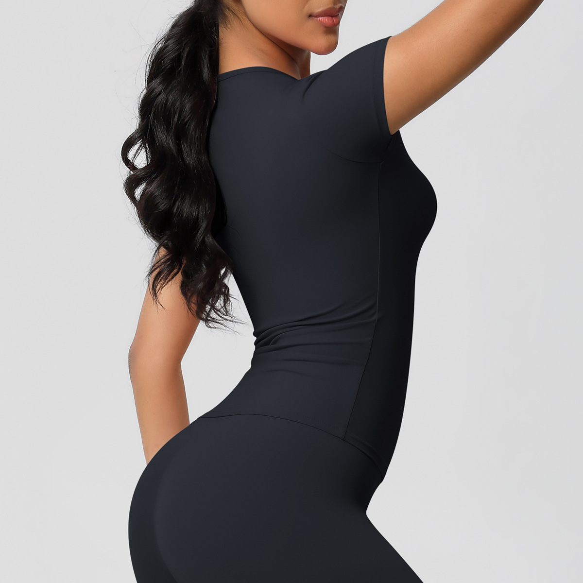 95g Weight Short Sleeve Sleeve Length Nylon, Spandex Fabric Type Regular Top Length T-shirt Tops Type Fitness, Yoga, Running Occasion Round Neck Neckline Solid Color Pattern Sport Style Style S, XL Size Sport Style Solid Color Nylon Spandex Round Neck Active Tops T-shirt 11