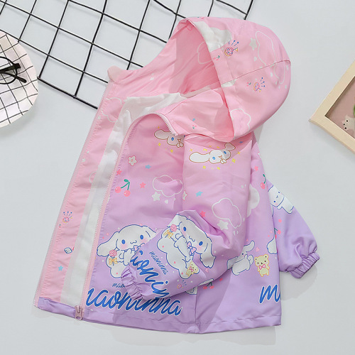 Girls' jacket, children's windproof softshell clothing for climbing, outdoor wear for girls, 2025 spring and autumn style for girls.