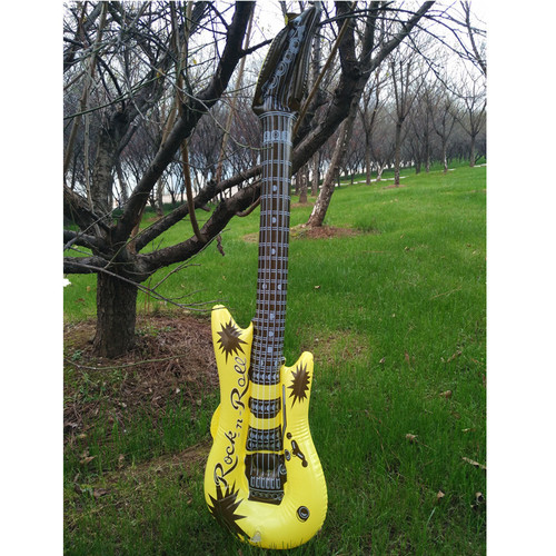 95 inflatable guitar, PVC stage props, children's simulated inflatable musical instruments, guitar cross-border inflatable toys