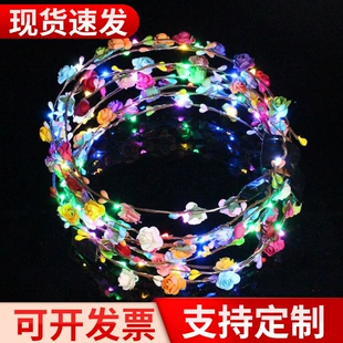 Светящийся ободок-венок с LED-подсветкой
