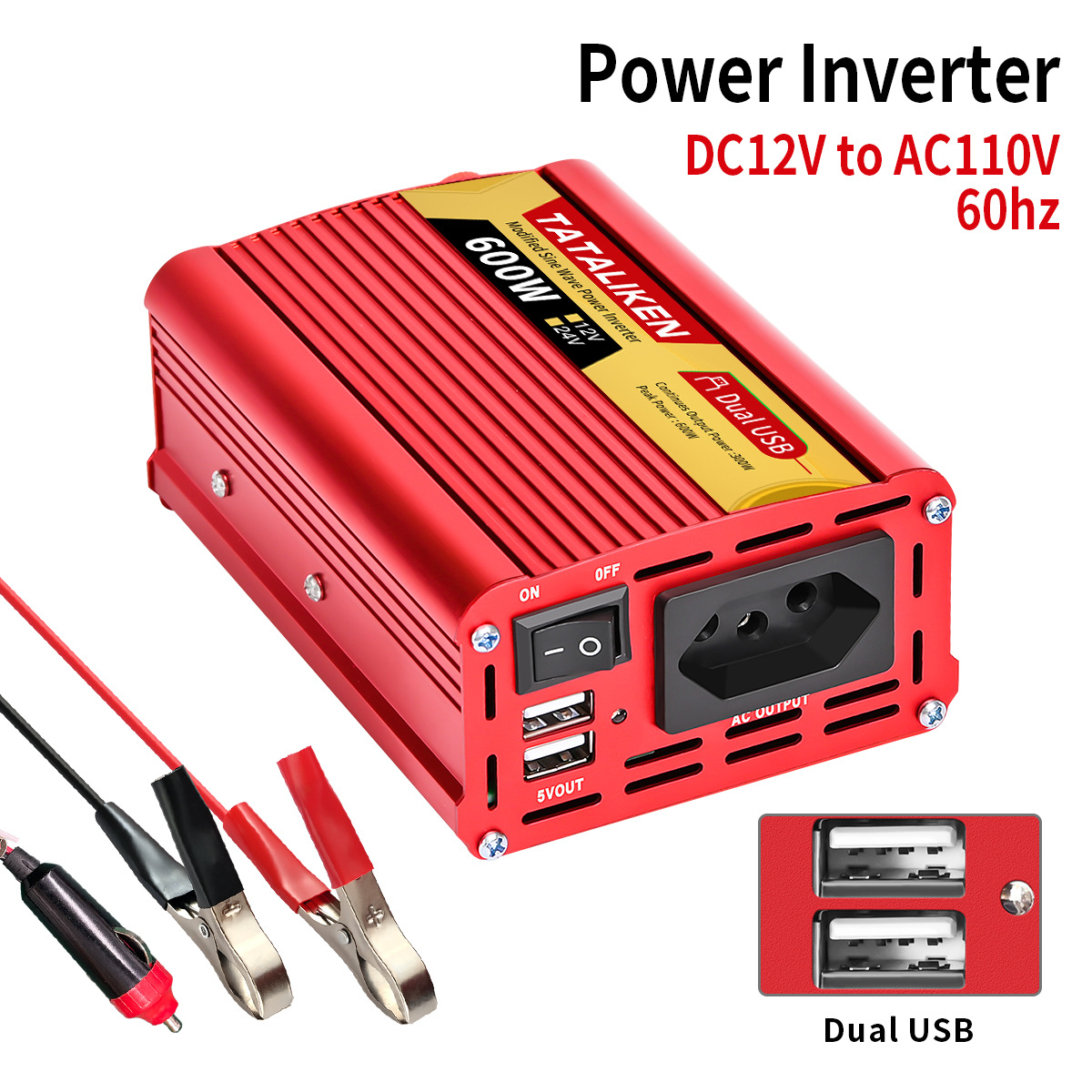 12V 300W/600W 완전 보호 브라질 소켓