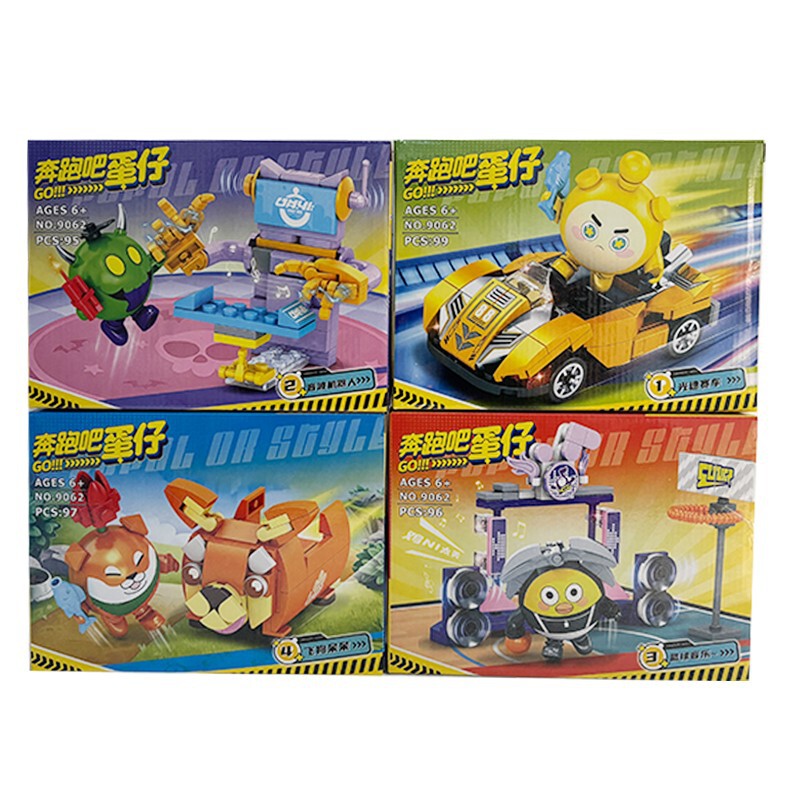 [New in stock] 9062 Run Bar Egg Alliance Party 4-in -1 Assembled Small Particle Building Blocks Toys