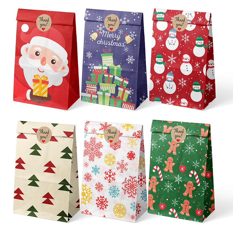 24pcsクリスマスカウントダウンギフトキャンディー紙袋ins包装雪花お土産袋プレゼント袋クロスボーダー|undefined
