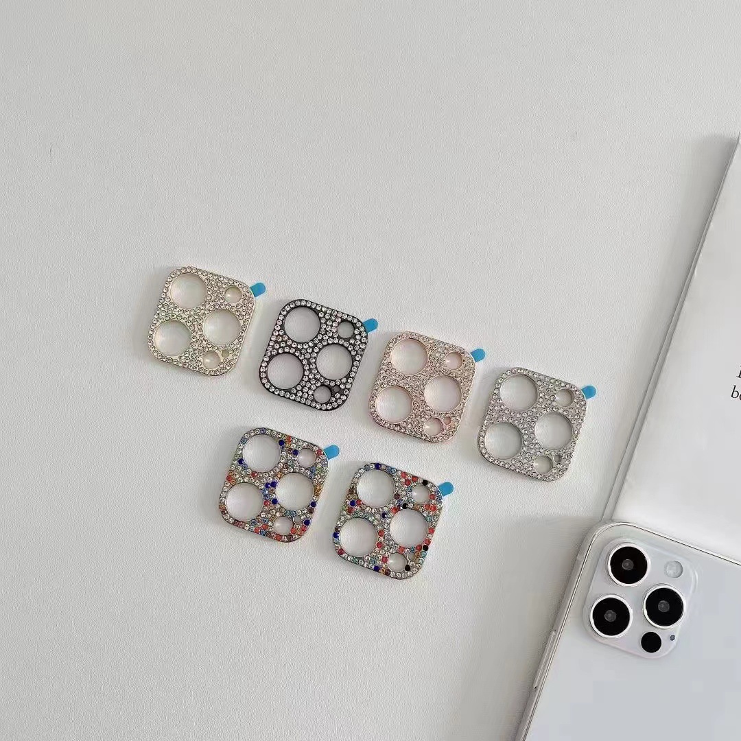 Aplicable a iphone15 película de lente de diamante película protectora Apple 15pro punto taladro integrado lente película protectora película