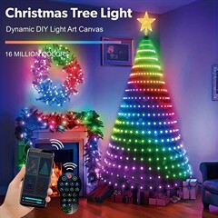 クリスマスツリーのランプは国境を越えて人気のある幻彩点制御皮線ランプクリスマス雰囲気ランプAPP知能クリスマスツリーランプ