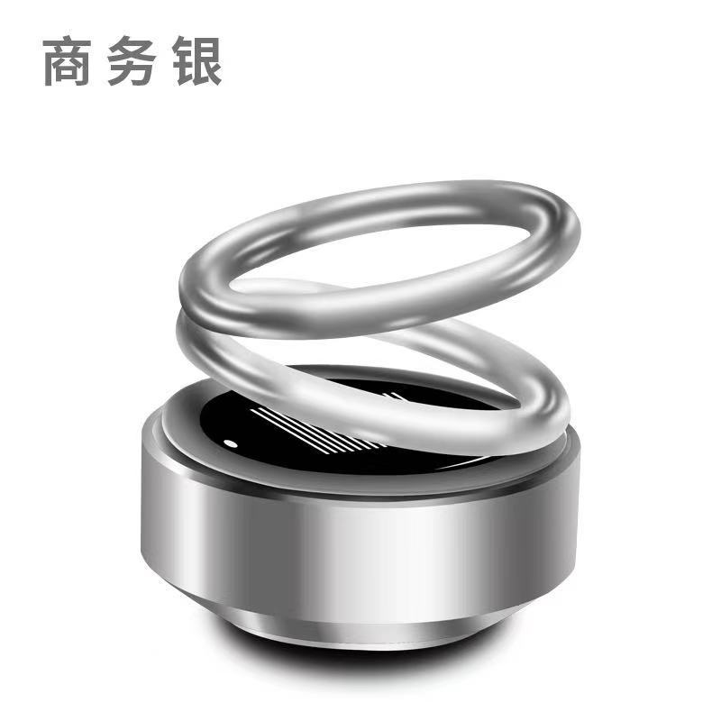 2024 solar suspensión doble anillo giratorio aromaterapia coche platillo volante aromaterapia decoración coche aromaterapia plástico