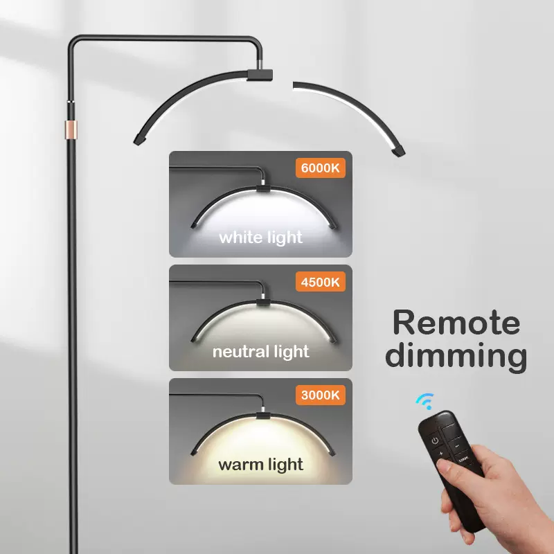 跨境26寸半月美容灯U型36W美容院纹绣美睫落地高亮度调光补光灯