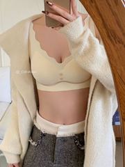 微醺紅！反重力無痕內衣固定杯小胸聚攏不空杯本命年紅色文胸罩