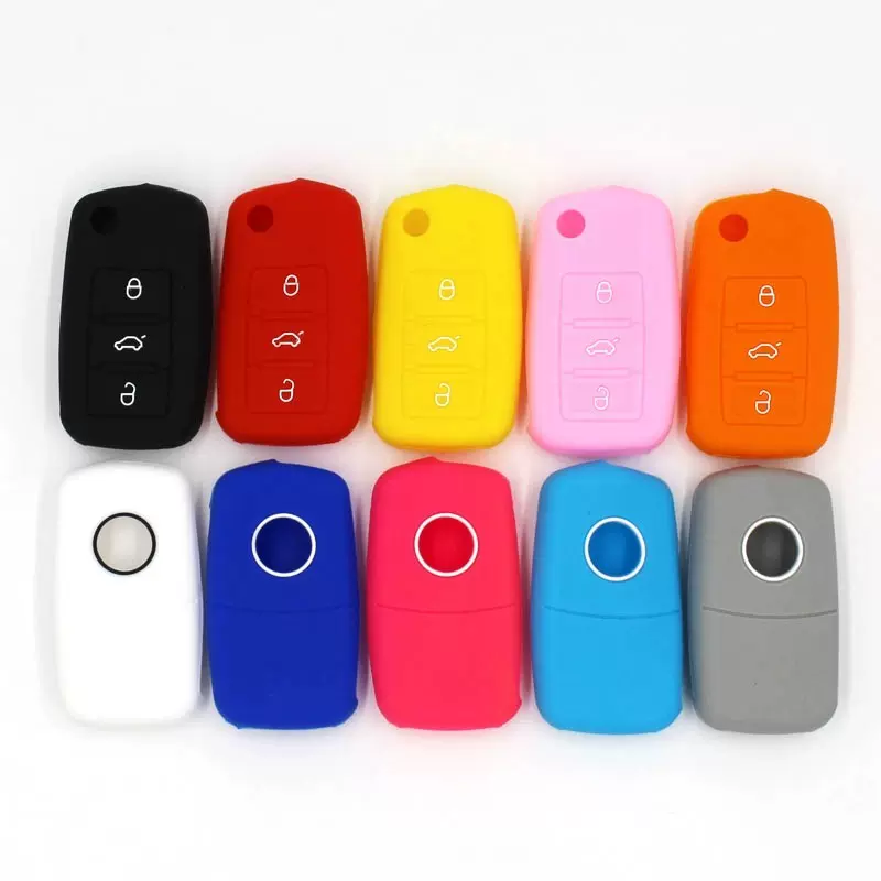 厂家现货供应 汽车钥匙套 硅胶钥匙包 适用大众车用钥匙套包 无标