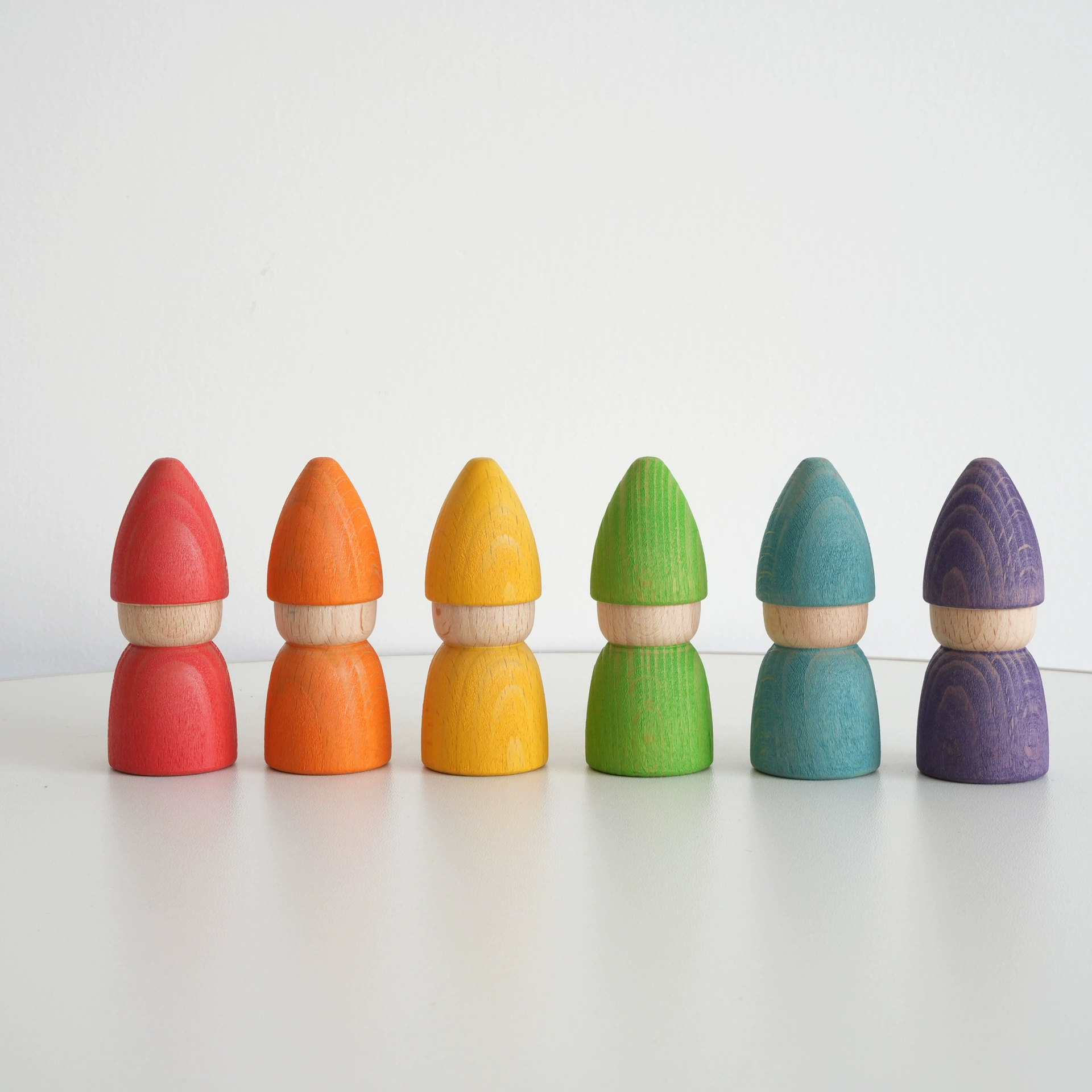 Деревянные радужные злодейские строительные блоки Waldford 6 цветов познавательные детские головоломки симуляторы