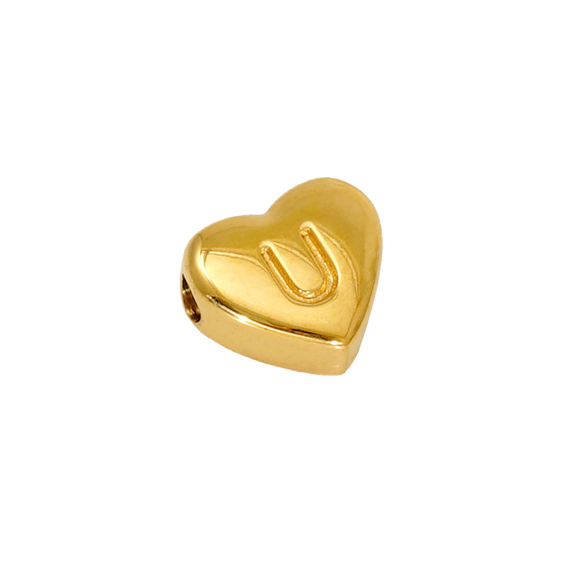 Europeo y americano más vendido nuevo transfronterizo nueva carta amor colgante 18K collar de acero inoxidable nicho clásico ins diseño