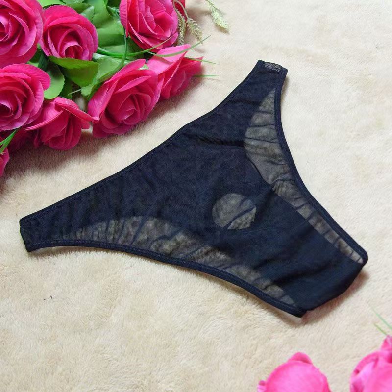 Sous-vêtements sexy transparents pour hommes, slips triangle en maille haute élasticité, strings dos nageur_voghion.com
