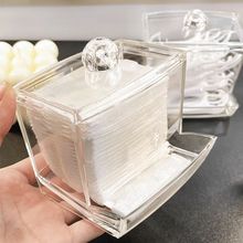 家用棉签盒亚克力便携式化妆棉收纳盒桌面首饰化妆收纳盒卸妆盒子