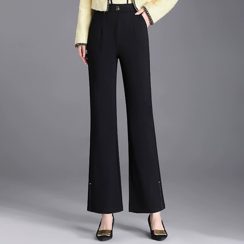 Мама брюки весенние повседневные брюки среднего возраста женские дикие расклешенные брюки среднего и пожилого возраста женские весенние и осенние брюки с высокой талией