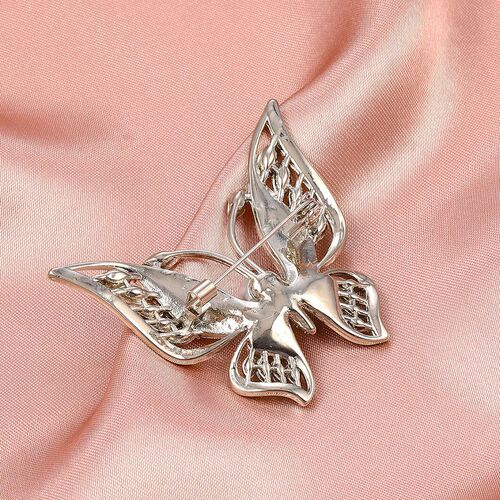 Korean fashion new diamond butterfly brooch high-end fresh alloy badge retro pin clothing accessories