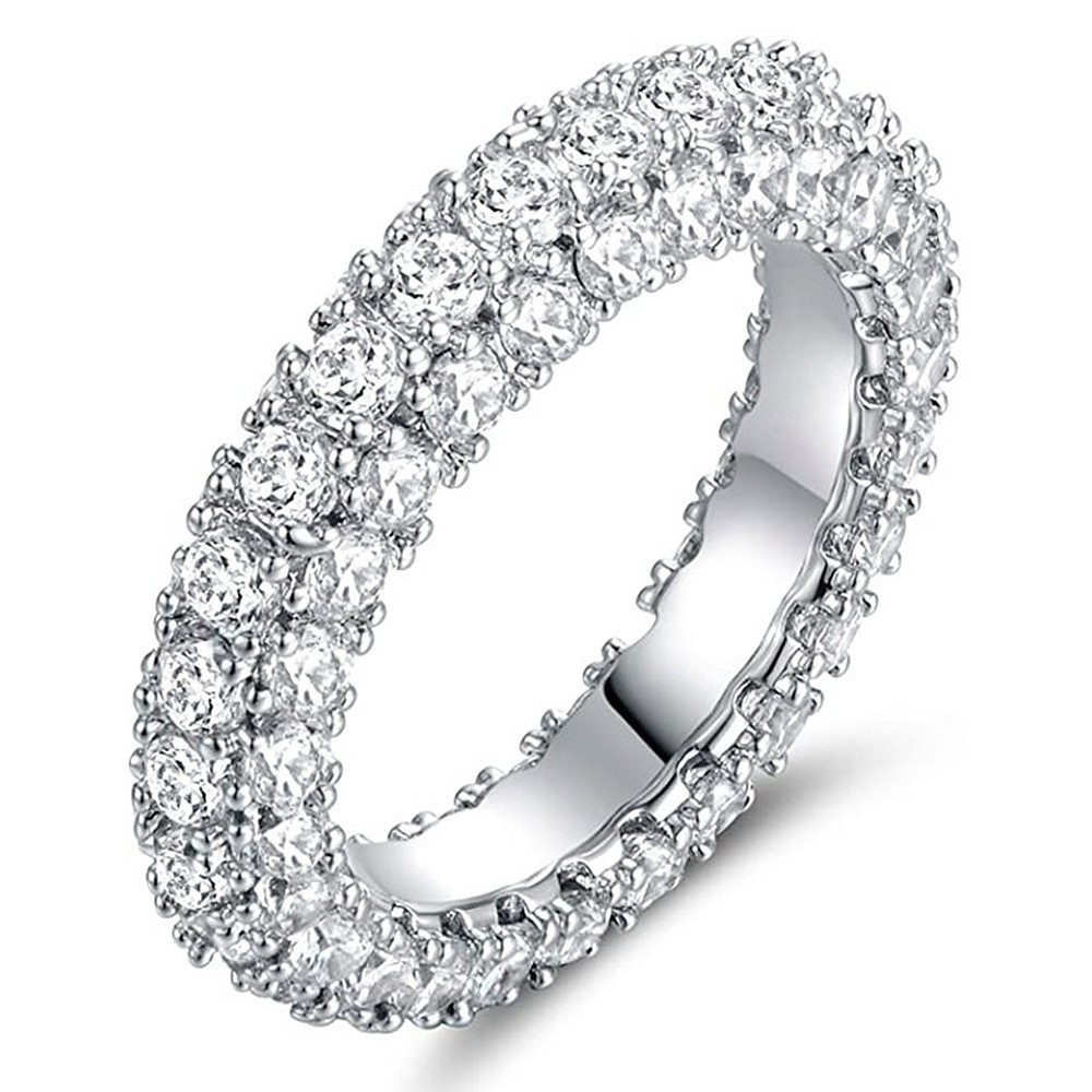 Geometric Pattern Women'S Gender Fashion Geometric Copper Inlaid Zircon Rings