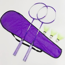 智博208太陽花分體業余初級一件代發訓練拍羽毛球拍送3只仿尼龍球