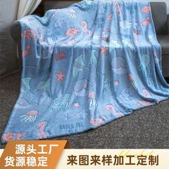 新しい夜光毛布アニメ海底世界フランネル発光毛布クロスボーダー児童オフィス昼寝毛布卸売り