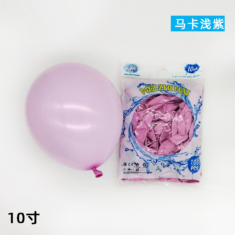 Maca de 10 pulgadas violeta claro 100 piezas