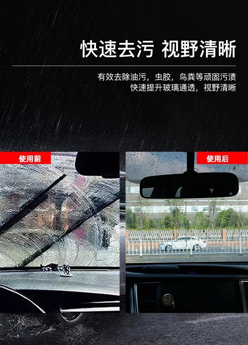 Japanese water-repellent coating glass water, suitable for all seasons, anti-freeze, oil film remover, car decontamination wiper fluid