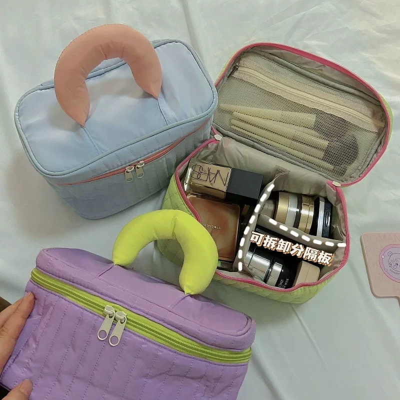 Capacious cosmetic bag, handheld storage box, high-end