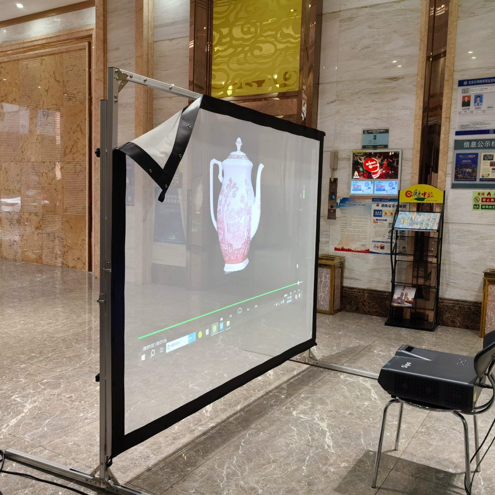 Голографическая проекционная нитья занавес 3D проекционная нитья занавес круглая голова без одежды электрическая подъемная свадебная сценическая сетка проекционная нитья