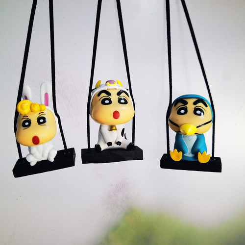 Cross-border automotive supplies car swing duck car rearview mirror pendant car interior decoration crayon shin-chan car pendant