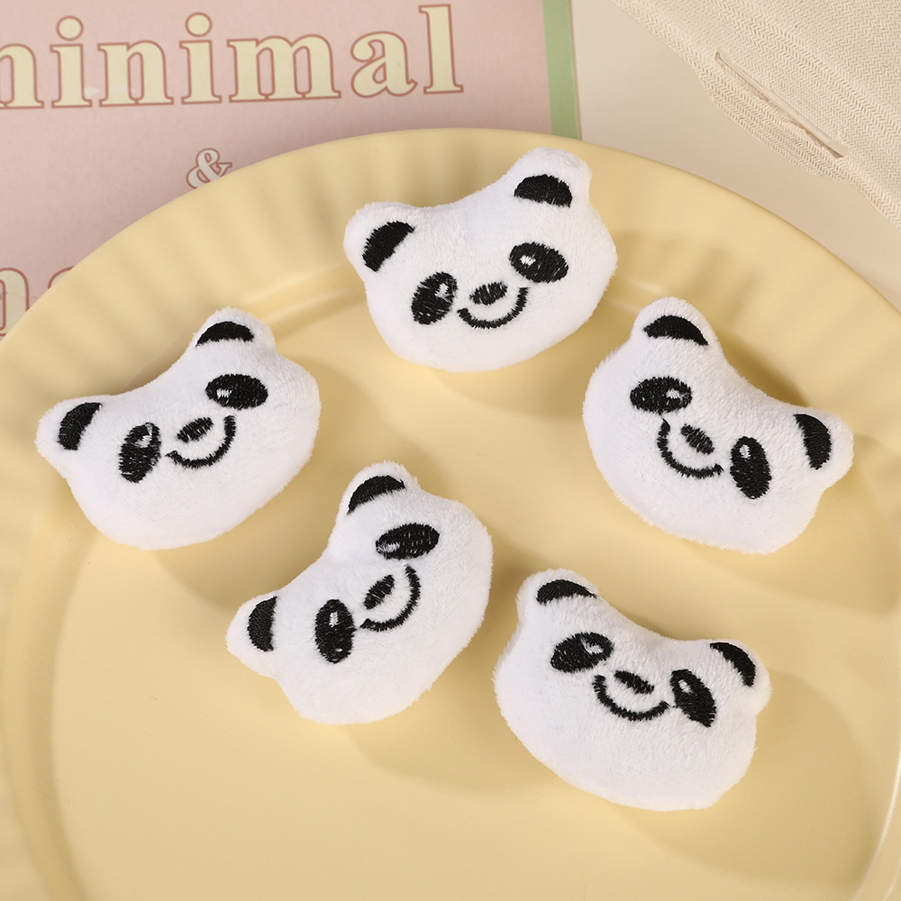 网红卡通熊猫毛绒玩偶diy饰品配件可爱儿童胸针书包发夹挂件公仔