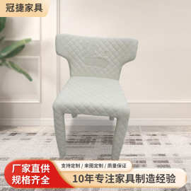 意式现代简约餐椅无扶手客厅酒店怪物椅子靠背设计师家具化妆台椅