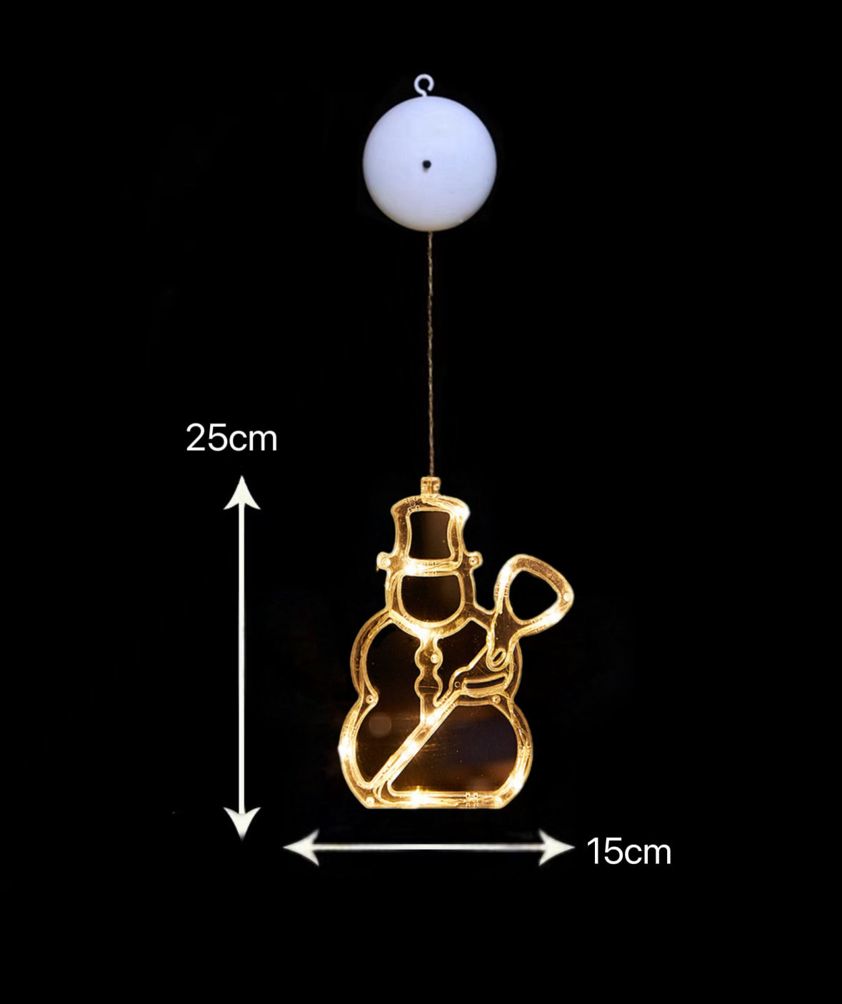 Lámpara de ventura LED de Navidad decoración Santa muñeco de nieve ventana de diseño creativo de la escena de vacaciones
