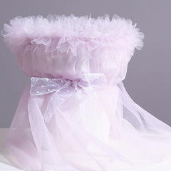 Feixian yarn one-piece princess dress flower packaging gauze flower shop floral material wholesale purple wrapped floral yarn