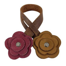 法式复古皮革玫瑰花朵挂件女气质小众时尚精致独特个性行李箱饰品