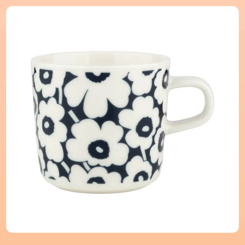 2024 Xiaqiu новый MARIMEKKO MINI глубокий синий цветок/вертикальная керамика Мarks чашка блюдо китайские одноклассники